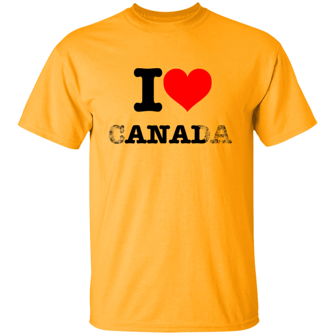 "I Love Canada" Shirt - Gold