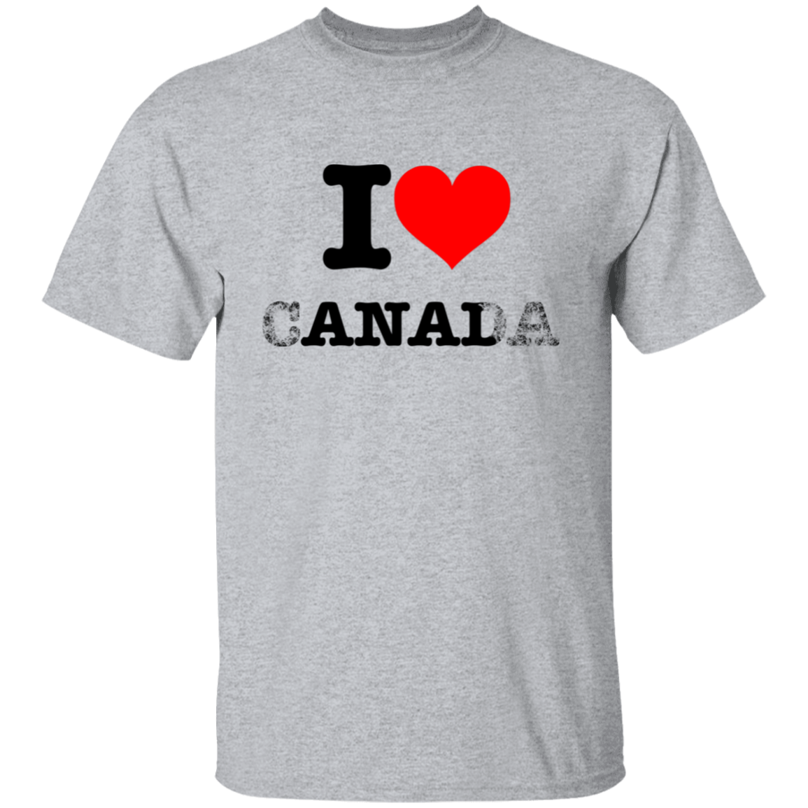 "I Love Canada" Shirt - Sport Grey